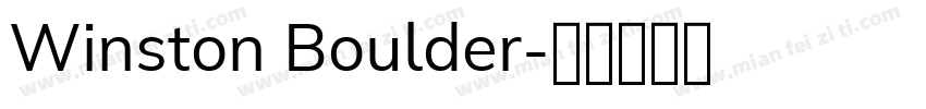 Winston Boulder字体转换
